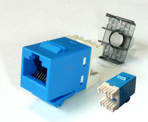 Cat.6 Modular Jack RJ45 SL Series,Blue color | Bismon cat6 data jack wiring 
