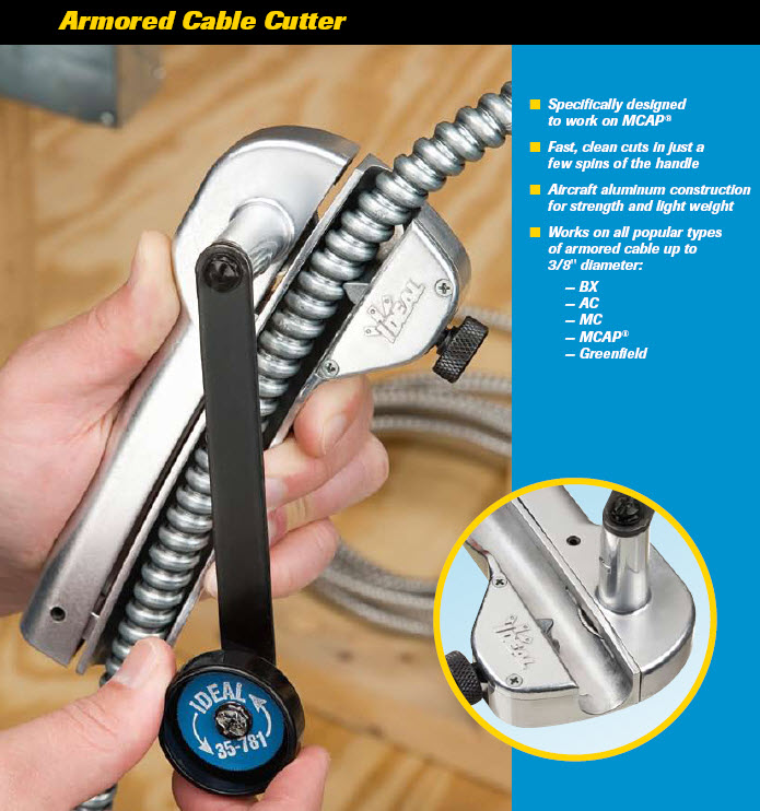 Ideal Rotary Armoured Cable Cutter w/Lever Bismon