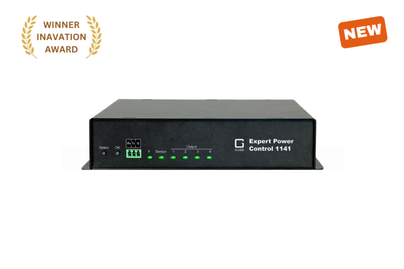 Small and smart 4-fold switched and metered PDU 10 A, 4 x IEC C13, 1 sensor connector