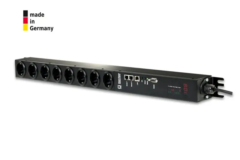 8-fold switched and metered PDU , 1 x 16A, 8 x safety socket type F