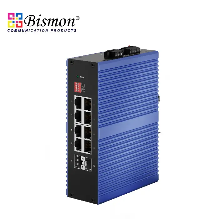 8x10/100/1000Base-T to 2x1000Base-X Industrial Switch Unmanaged (PoE)