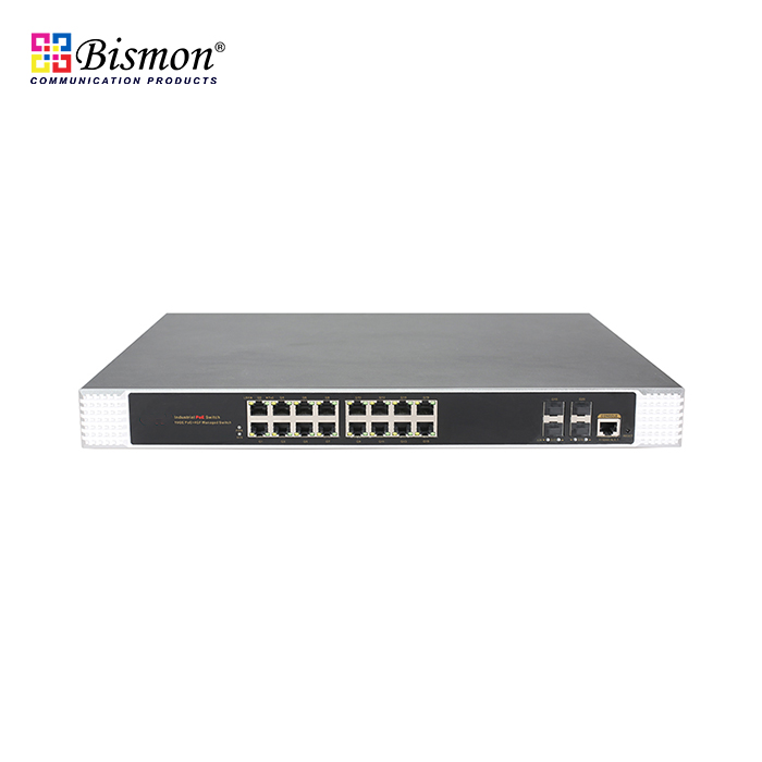 16Port-PoE-at-25-4W-10-100-1000Base-T-4SFP-1G-Managed-L2-Industrial-Switch-1U-Rack-400W