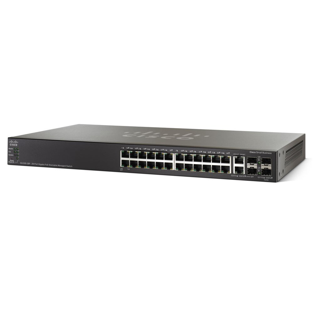 SG500-28 28-port Gigabit Stackable Managed Switch | Bismon