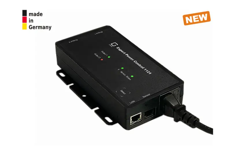 Small and smart 2-fold switched and metered PDU 10 A, 2 x IEC C13,