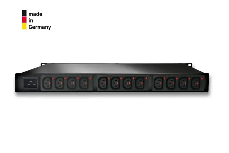 12-fold switched and outlet-metered PDU , 1 x 16 A, 12 x IEC C13 Lock