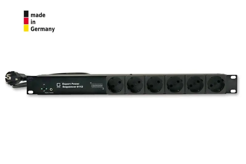 6-fach switched Power Sequencer Schuko,16 A, 6 x safety socket type F